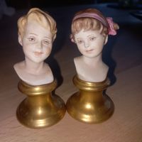 Capodimonte Porzellan Büsten – Junge & Mädchen