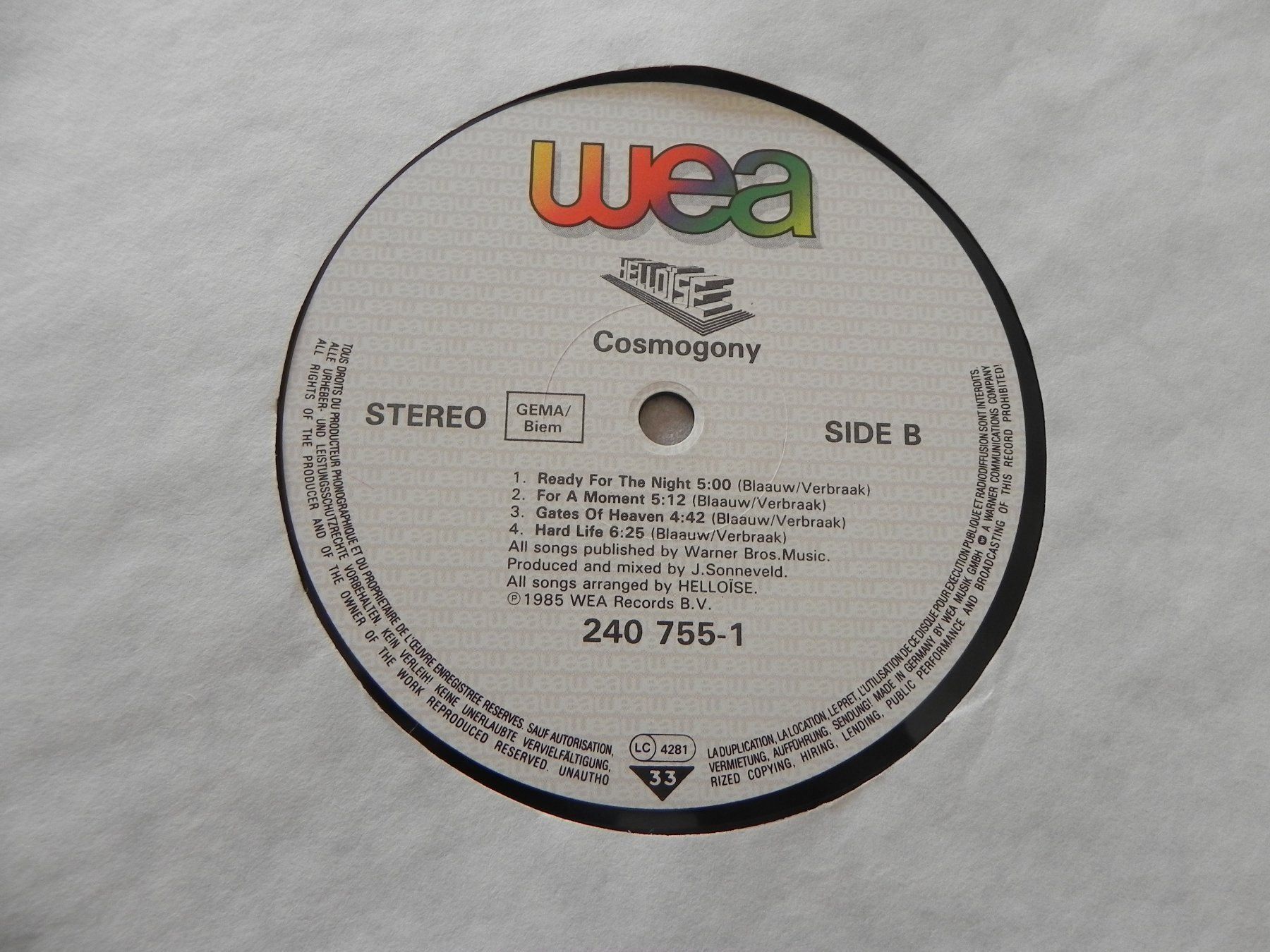 Dischi in vinile: LP Holland Hardrock Band Helloise 1985 – Usato da Siebnen venduto da krimsie 5