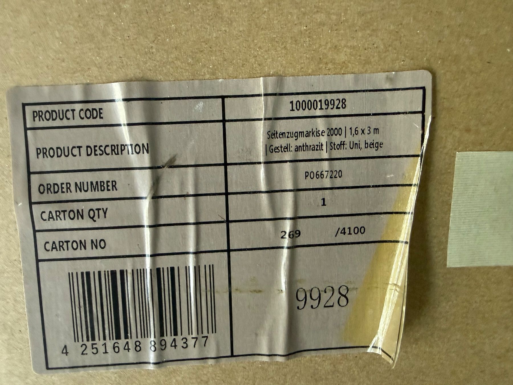 Markisen: Seitenmarkise – Neu und originalverpackt aus Dallenwil von att_82gp 1