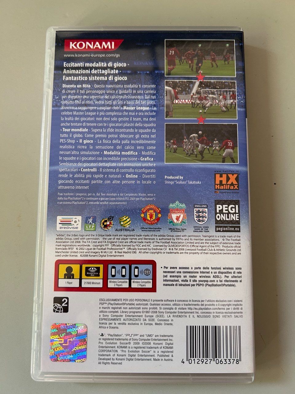 Sony Giochi: PES 2009 (Pro Evolution Soccer) per PlayStation Portable – Usato da Giubiasco venduto da LorisVale 1