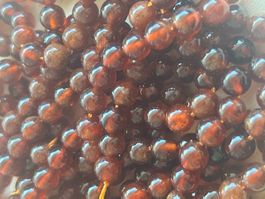Strang echte orange Granat 6 mm