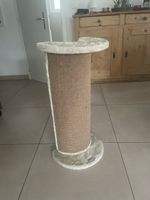 Kratzbaum für Katzen beige rund guter gebrauchter Zustand
