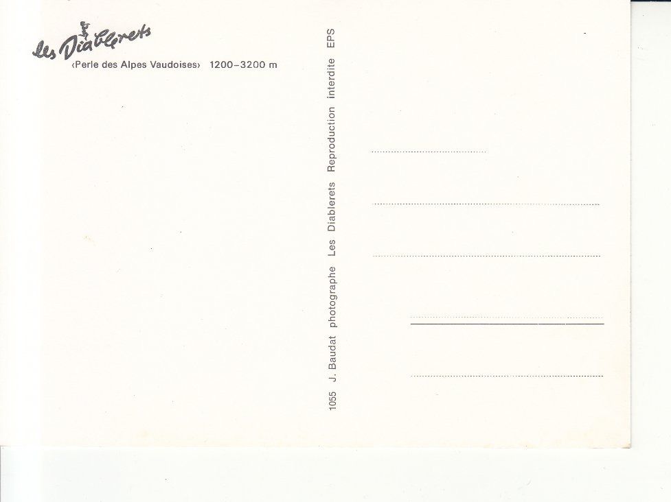 Cartoline postali: Les Diablerets ca. 1980 – Usato da Bürglen TG venduto da StampGraf 1