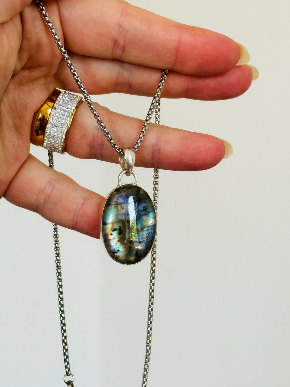 Catenine: Labradorite Gemstone Handmade Jewelry necklace – Nuovo e nell'imballaggio originale da Genève venduto da AGBERG 7