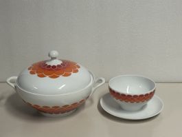 Original Melitta Suppenschüssel 70 er Jahre orange Schälchen