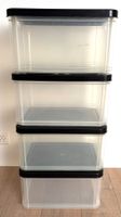 4x ROTHO System- Aufbewahrungsboxen mit Deckel - 39 x 29