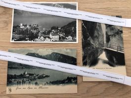 Spiez Meiringen Aareschlucht alt Rarität AK