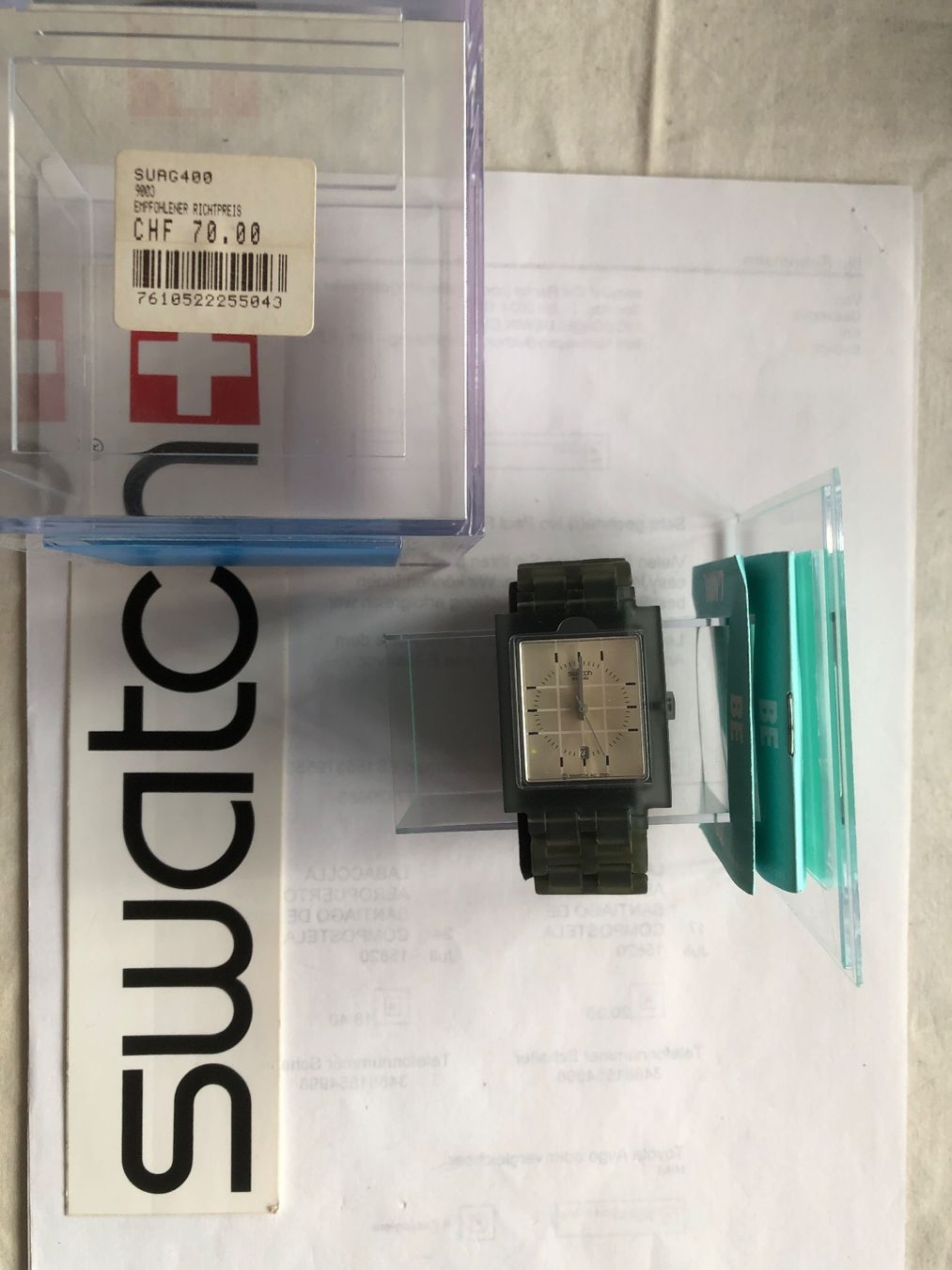 Swatch Montres: SWATCH SQUARE SYNTHETIC von 2000 – Neuf avec emballage d'origine à Biel/Bienne par winnertaco 1