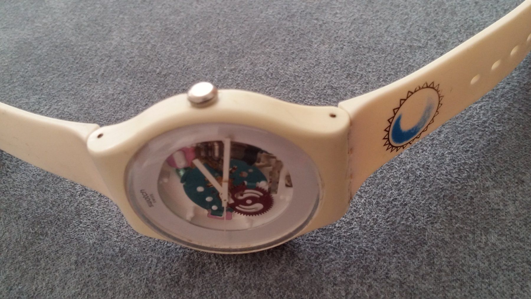 Swatch Orologi: Original Swatch Weiss, XL – Usato da Zürich venduto da sendbad 2