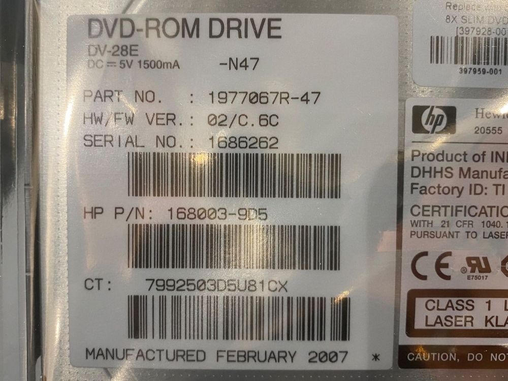 Hp Slim Dvd Rom Drive