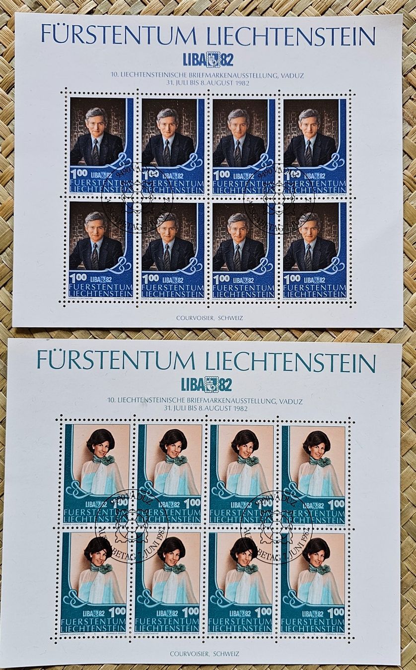 Tutti i francobolli: LIECHTENSTEIN 2 Kleinbogen gest. 1992 – Nuovo (secondo la descrizione) da Les Valettes venduto da Nuba1