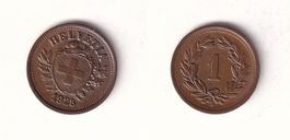 Schweiz 1 Rappen 1925 fast ungebraucht - seltener Jahrgang!