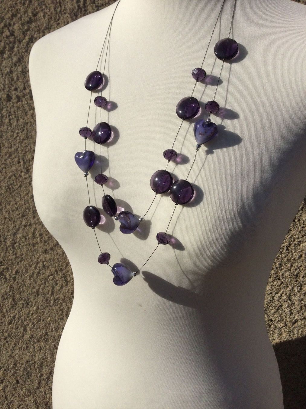 Ketten: Collier + Boucles perles verre améthyste – Neu und originalverpackt aus Agiez von chouchanelle 5