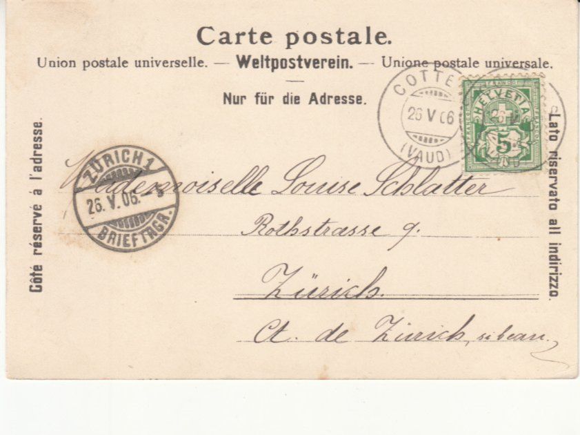 Ansichtskarten: Klöntalersee 1907 mit ST Cottens – Gebraucht aus Bürglen TG von StampGraf 1
