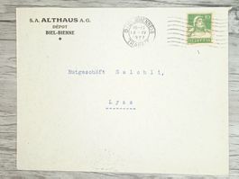 TR20 Enveloppe + Timbre Suisse 1927