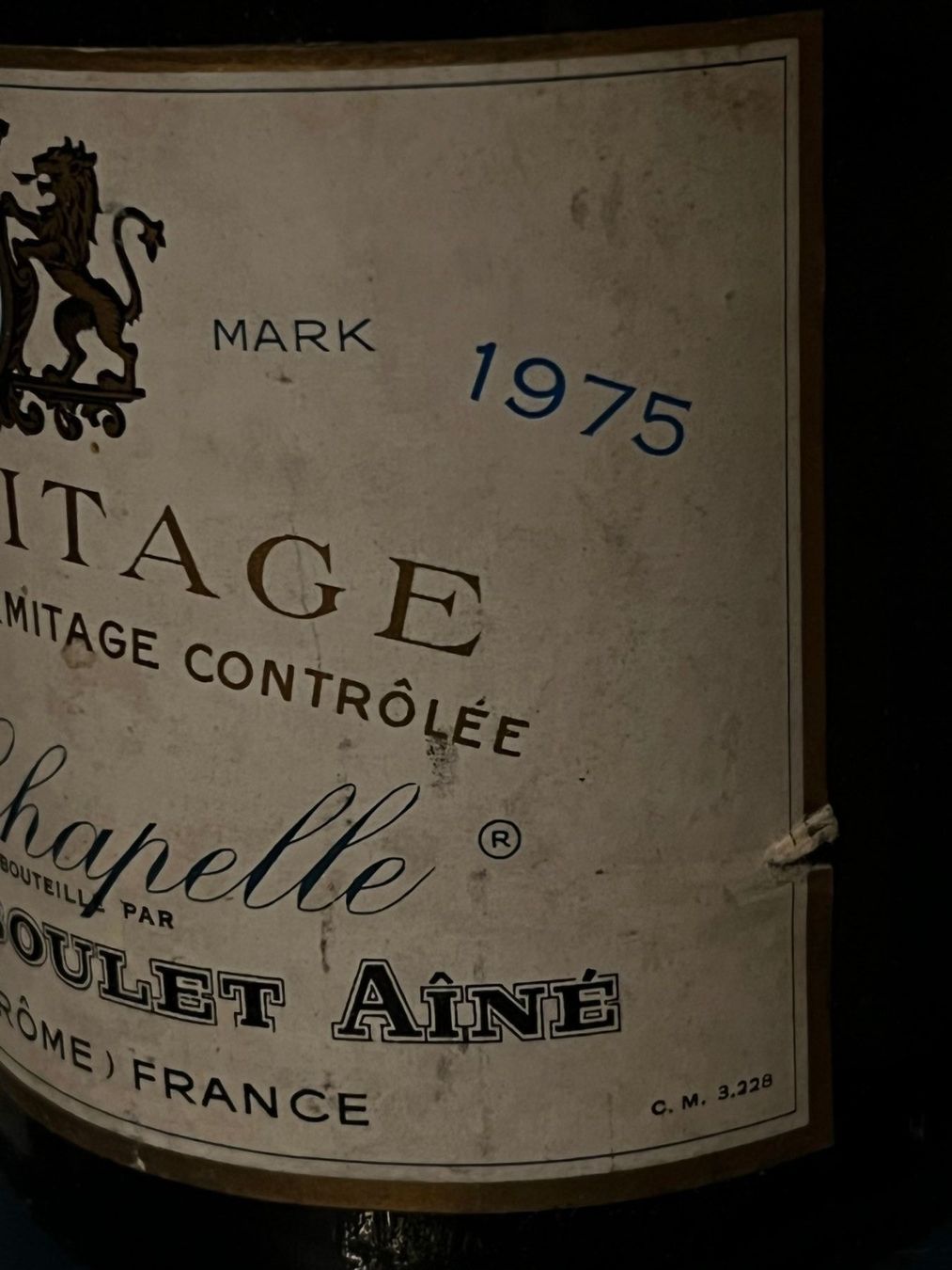 Vino: HERMITAGE LA CHAPELLE 1975 – Nuovo e nell'imballaggio originale da Crans VS venduto da wine-trader 3