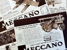 Meccano - 6 alte Werbungen / Anciennes publicités 1929/33