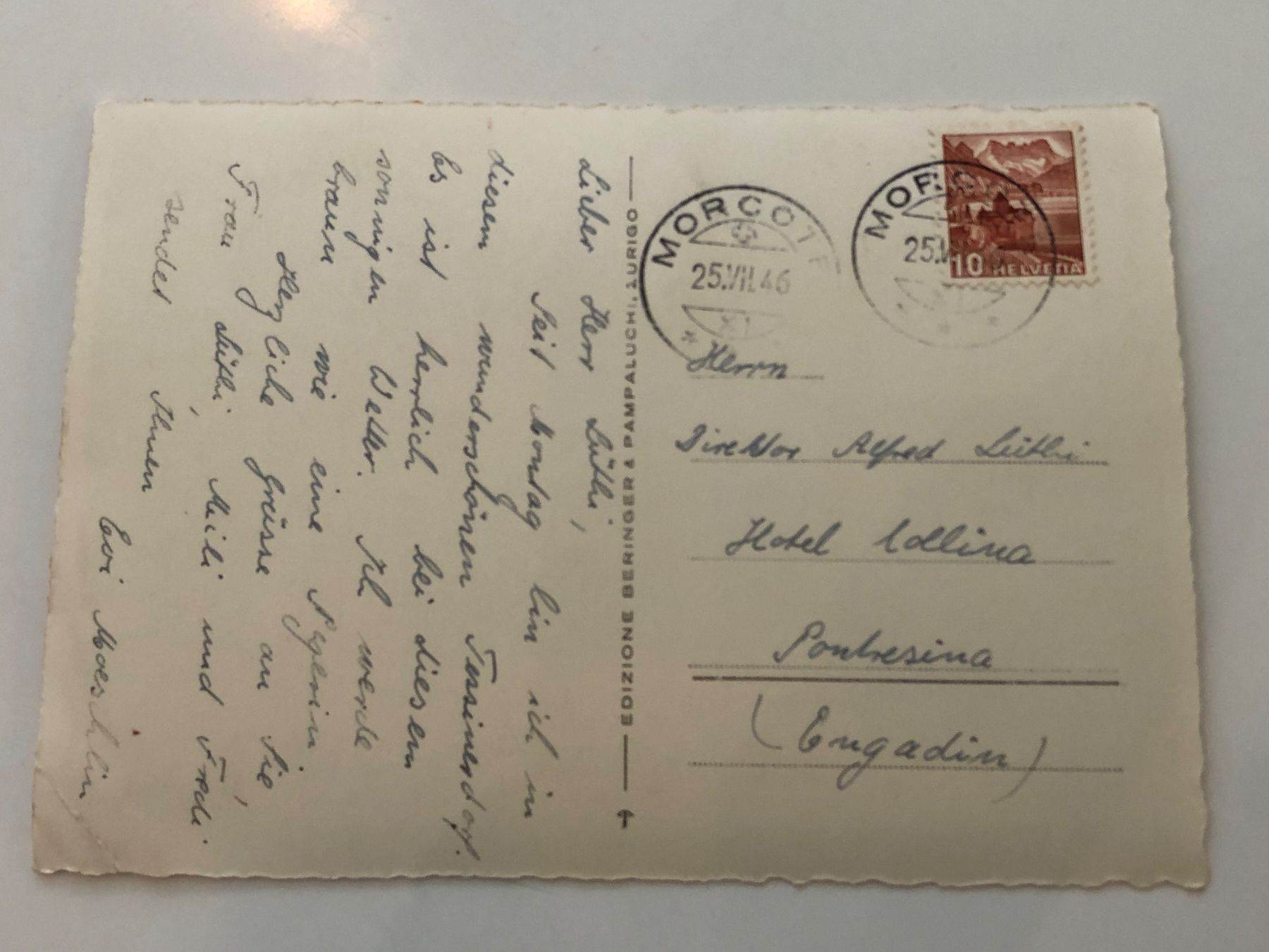 Cartoline postali: 2x alte Ansichtskarten MORCOTE, Tessin – Usato da Lufingen venduto da Rac0 2