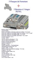 bloc jonction Borniers Rail Din universel à vis PE N L