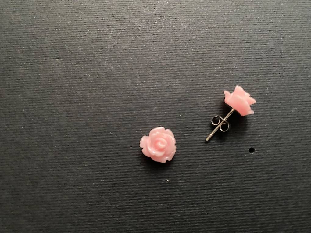 Orecchini pendenti & Orecchini a lobo: Ohrstecker Rose rosafarben – Usato da Rumisberg venduto da Simba97 2