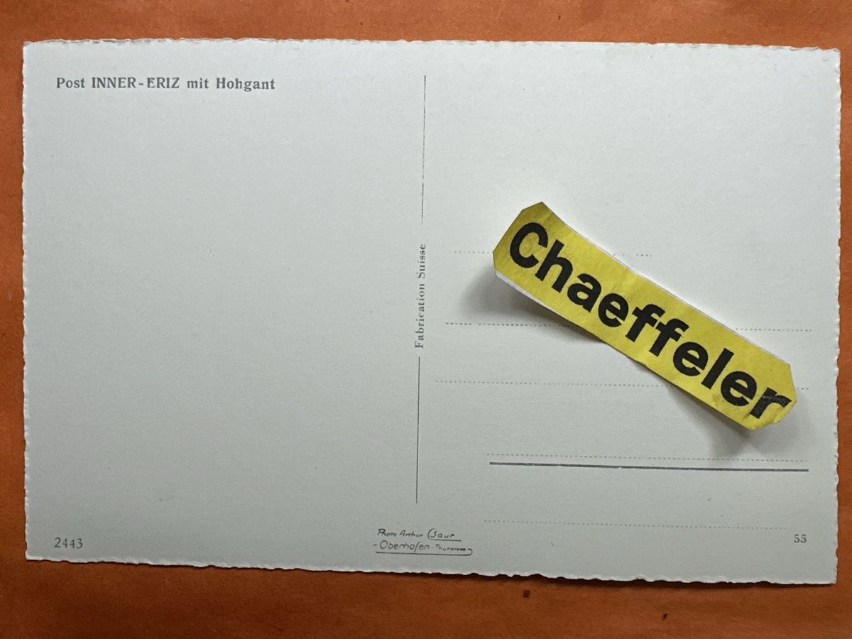 Cartes postales: Post Inner-Eritz mit Hogant – D'occasion à Zürich par Chaeffeler 1