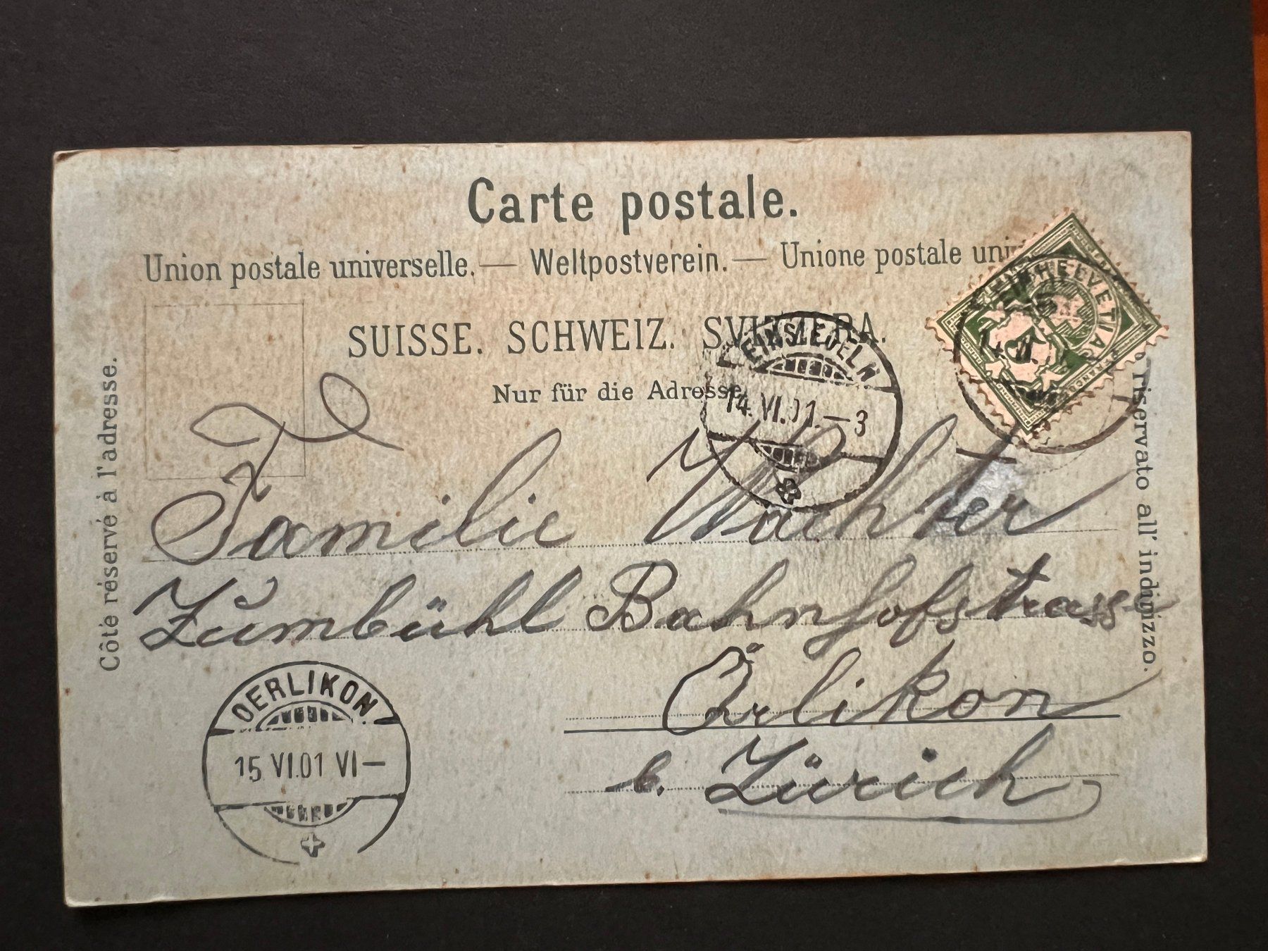 Ansichtskarten: Postkarte Einsiedeln 1901 Litho  (P409) – Gebraucht aus Hinwil von Sidi4 1