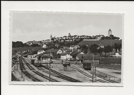 AK 1946 Romont - Rangierbahnhof und Stadtansicht 🤓