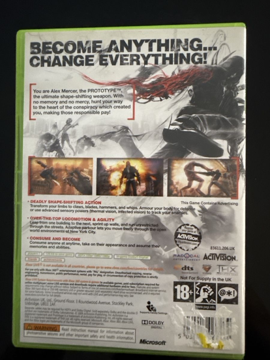 Microsoft Spiele: XBOX 360 Game "Prototype" - Top Zustand, Schnäppchen! – Gebraucht aus Hunzenschwil von Amblazing 1