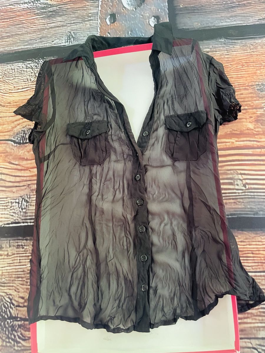 Camicette: Sexy Camicia S/M-trasparente con bottoni e tasche. – Nuovo (secondo la descrizione) da Gordevio venduto da LanaZimm