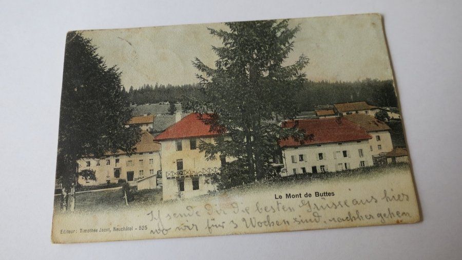 Ansichtskarten: Buttes / NE - Le Mont de Buttes - 1908 – Gebraucht aus Jona von centumprata