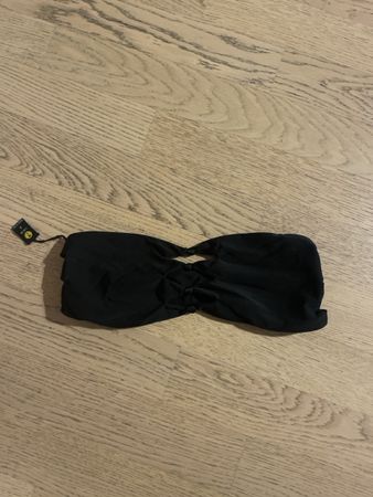 Schwarzes Bandeau Bikini aus Bali, Gr. S neu!