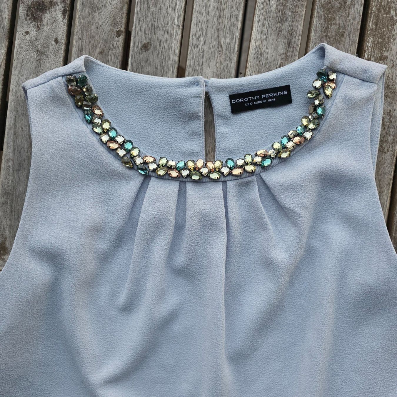 Dorothy Perkins Top: 🐸 WUNDERSCHÖNES TOP BLUSE VON DOTROTHY PERKINS MIT STEINEN – Nuovo (secondo la descrizione) da Môtier (Vully) venduto da Frogs 1