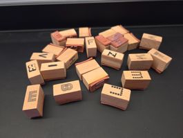 Buchstabenstempel-Set. Holz, zum Basteln...