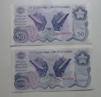 Jugoslawien ++ 2 alte Banknoten