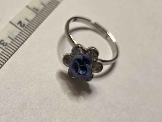 Anelli: Bague ajustable argentée rose bleue strass – Nuovo (secondo la descrizione) da Territet venduto da Cenh 4