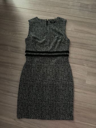 DKNY Kleid schwarz/weiss tweed Gr. 38