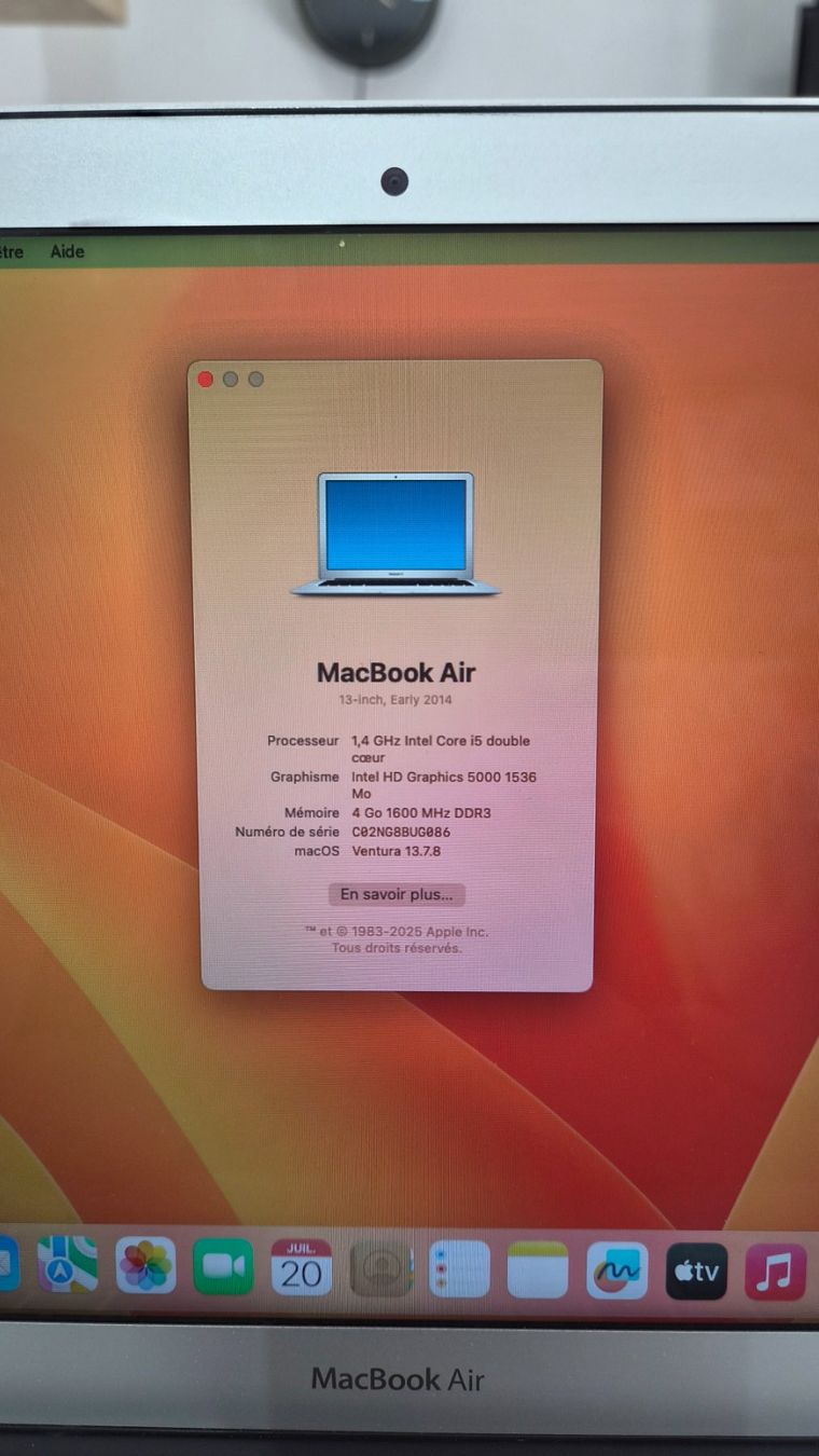 Apple Notebook: Apple MacBook Air 13 pouces début 2014 – Usato da Chatel-St-Denis venduto da Teck7 1