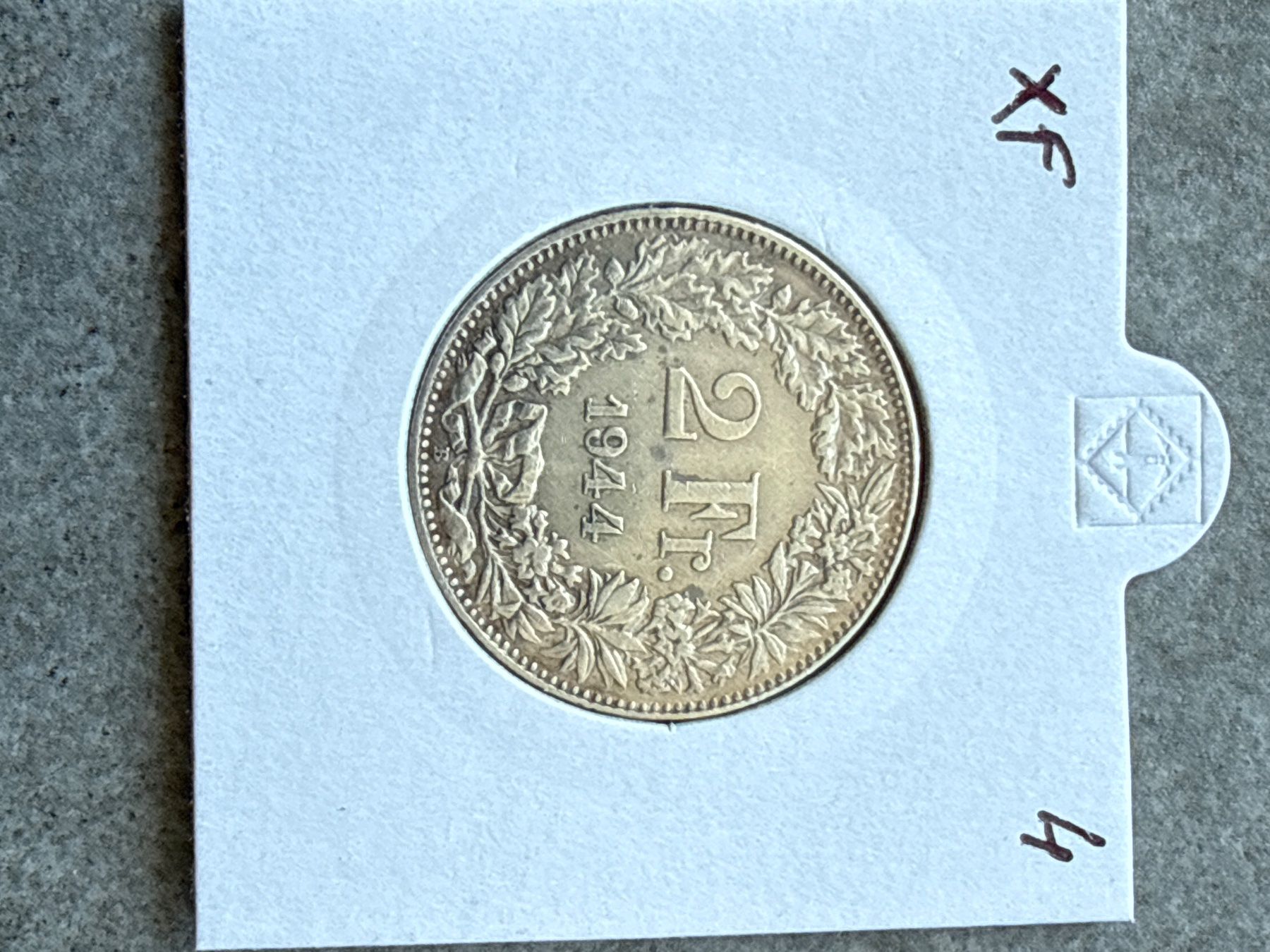 Toutes les monnaies: Swiss 2 francs 1944 Silver Coin – D'occasion à Pully par ta571