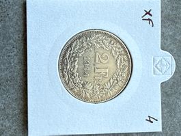 Swiss 2 francs 1944 Silver Coin