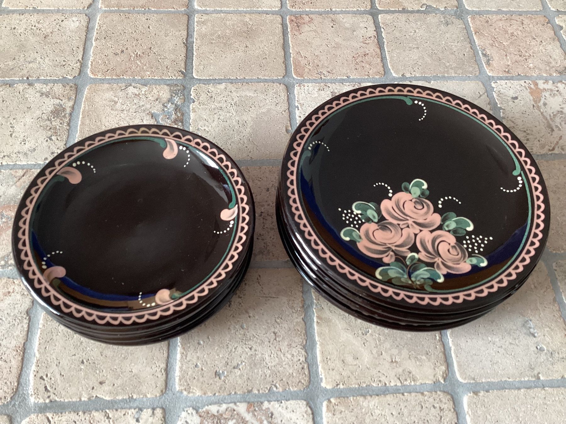 Services de table: Kaffee- oder Teeservice 4-teilig, Töpferei Mösching, Blumen – D'occasion à Mörschwil par Monzar 1