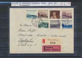 1948 FL, R - Bedarfsbrief, "Triesenberg - Thalwil"