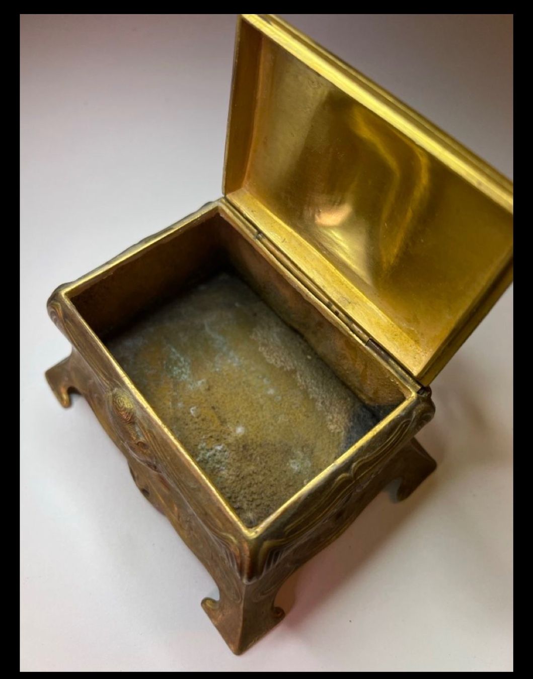 Contenitori & Simili: Antike Jugendstil Schmuckdose Schatulle vermutlich Messing – Usato da Basel venduto da Joshy03 1