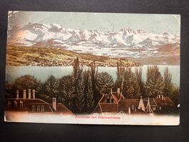 Postkarte Zürichsee mit Glärnisch1906 Litho (P429)