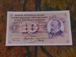 SUISSE  10  Francs  1963  (4567)  Billet