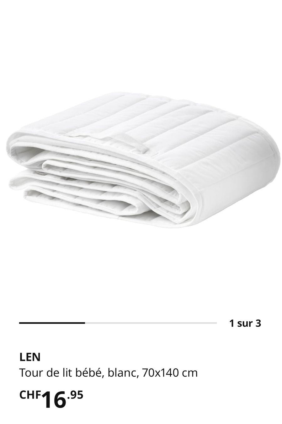 Materassi: tour de lit bébé ikea LEN 70x140cm – Usato da Conthey venduto da arn_86vf