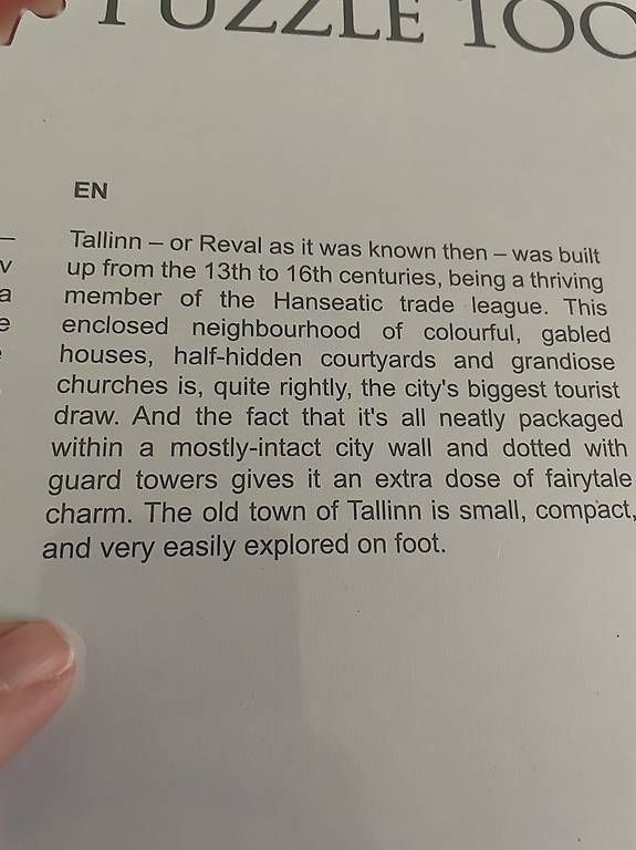 Puzzle: Puzzle 1000 tallinn – Nuovo e nell'imballaggio originale da Dübendorf venduto da rocki07 2