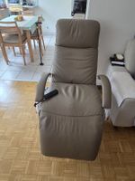 Massagesessel Strässle Leder braun elektrisch verstellbar to