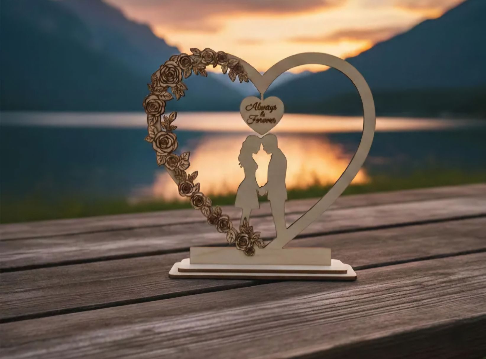 Cornici: 3D Holz-Bilderrahmen "Always & Forever" GRATIS VERSAND – Nuovo (secondo la descrizione) da Bern venduto da Archavin 4
