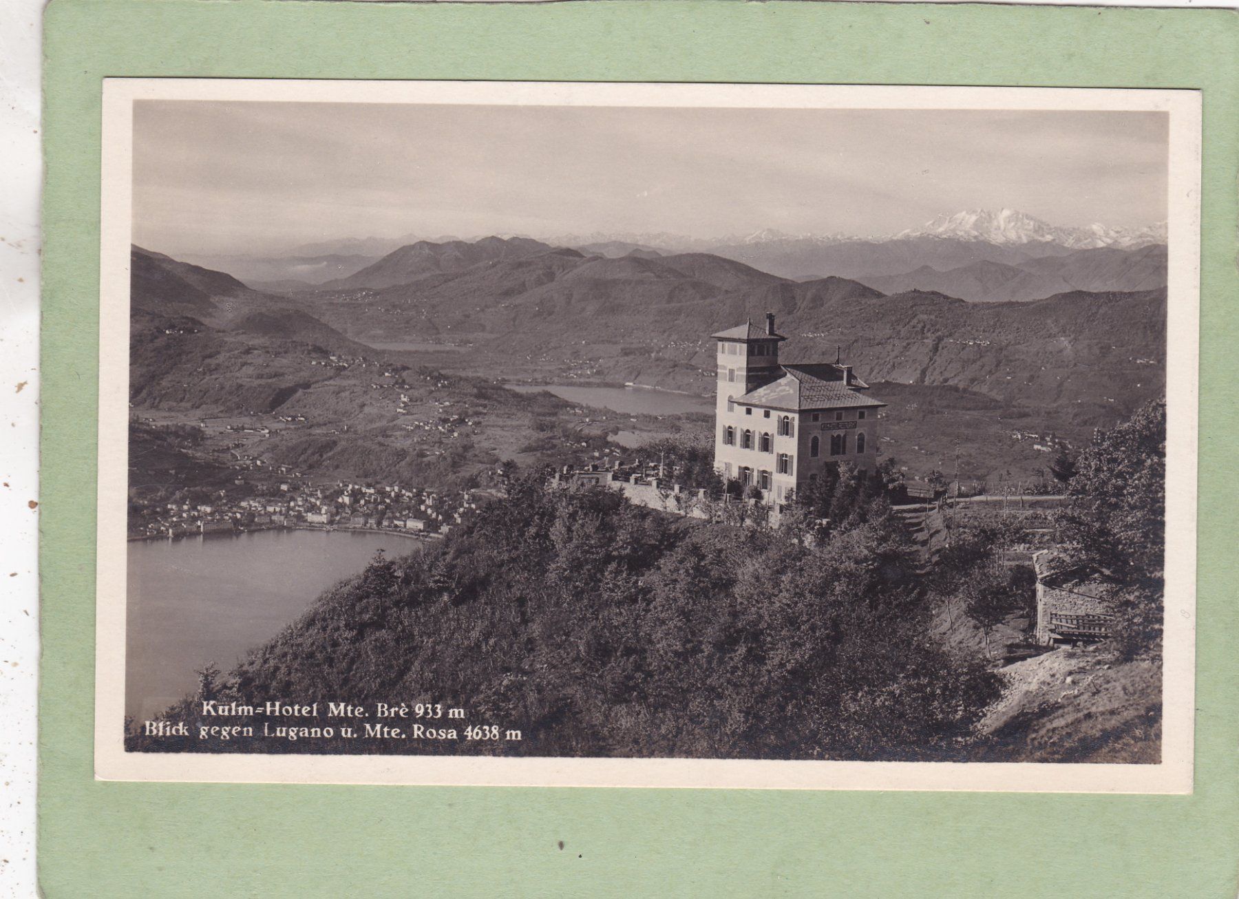 Ansichtskarten: Kulm Hotel Mte. Brè Blick g Lugano e Mte Rosa – Gebraucht aus Herisau von Lisegrat2008
