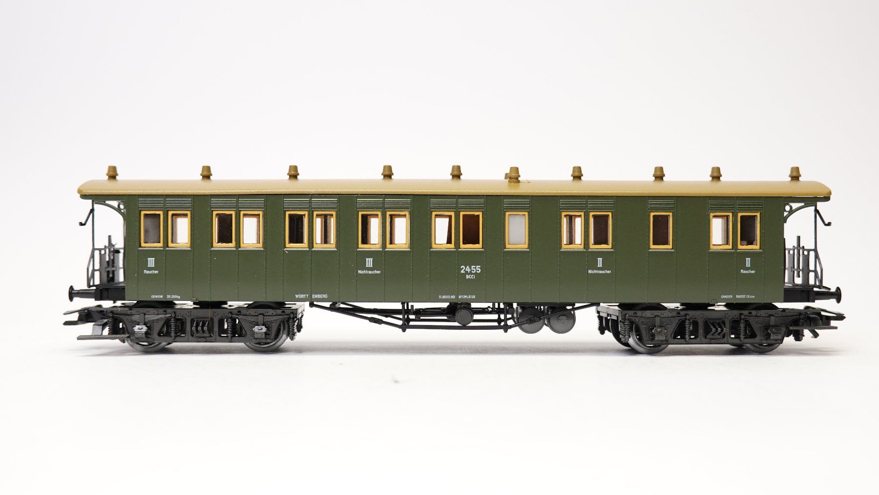 Märklin Modellini di ferrovie: e4 Märklin 4210 Schnellzugwagen 2./3.Klasse grün – Usato da Thun venduto da evinka_gmbh 3